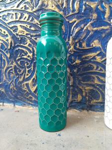 Bouteille d'eau en cuivre artisanale, magnifique bouteille en cuivre - Cadeau bien-être ayurvédique - Amour de soi, fitness, yoga - Cadeau - Product Image 4