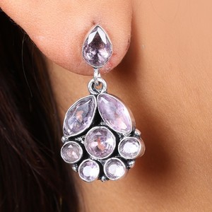 Bulk Wholesale Multi Stone <b>Oxidized</b> Drop Earrings Traditional Bohemian Lovers Design Party Jewelry Export Quality Manufacturer - Product Image 4