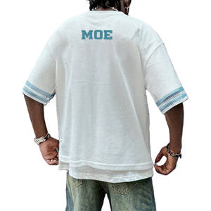 เสื้อเจอร์ซีย์อเมริกันฟุตบอลตาข่ายขนาดใหญ่พิเศษ สตรีทแวร์แบบกำหนดเอง เสื้อทีม ระบายอากาศได้ดี ประสิทธิภาพสูง ผู้ผลิต OEM ขายส่งจำนวนมาก - Product Image 2