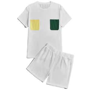 Ropa de Verano para Hombre, Conjunto Deportivo Transpirable, Camiseta y Pantalones Cortos, Conjuntos de Manga Corta y Pantalones Cortos Personalizados - Product Image 1