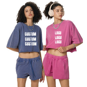 Camisetas cortas para mujer en oferta, camisetas populares para chicas jóvenes, camisetas cortas vintage informales de alta calidad personalizadas para mujer - Product Image 2
