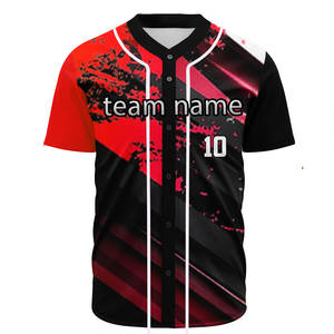 Maillot de baseball à manches courtes pour équipe de softball, respirant, antibactérien, séchage rapide, sublimé, pour adultes unisexes - Product Image 3