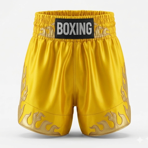 Pantalones Cortos de Muay Thai Inspirados en la Tradición con Cinturillas de Soporte Estructural para Ambientes Tropicales Húmedos, con Etiquetas Personalizadas - Product Image 6