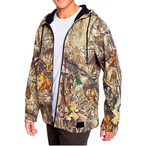 Ropa de Caza Sublimada Personalizada al por Mayor, Impermeable, Mezcla de Algodón, Sudadera con Capucha para Senderismo, Camping y Caza, Camuflaje - Product Image 2