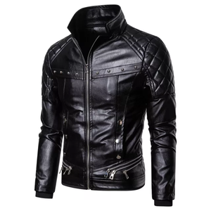 Chaqueta Varsity Personalizada para Hombre, de Cuero Genuino Recubierto, con Cuello Alto y Diseño con Capucha, Estilo Vintage, Talla Grande - Product Image 2