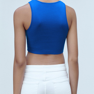 Camisetas sin mangas casuales para mujer, de algodón y spandex, de secado rápido, transpirables, ecológicas, con cuello redondo - Product Image 4