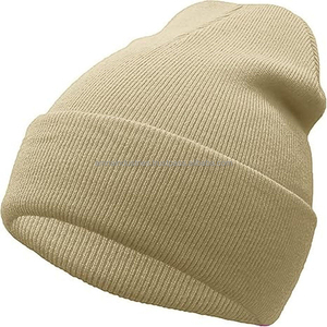 Unisex Wholesale Custom Logo Ribbed Wool Knit Beanies With Pom Pom Winter Cuffed Beanie Hat for Women <b>Men</b> Made in Pakistan - Product Image 4