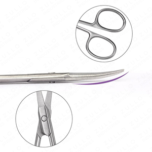 Ciseaux à cuticules en argent de qualité supérieure, ciseaux à ongles professionnels de haute qualité, logo personnalisé OEM, vente en gros - Product Image 4