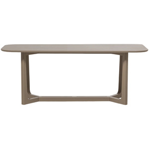 Table à manger rectangulaire moderne minimaliste en bois de manguier, plateau en bois massif, design stable, 6 places, meubles de salle à manger - Product Image 2