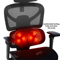 Chaise de bureau ergonomique en maille avec fonctions de massage et de chauffage, soutien lombaire, design moderne et simple, confortable, pour usage domestique ou professionnel