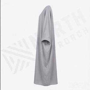 Abaya Simple et Élégante pour Femme, Robe Longue Islamique en Polyester Écologique, Tissu Doux, Usage Quotidien, Vente en Gros - Product Image 3