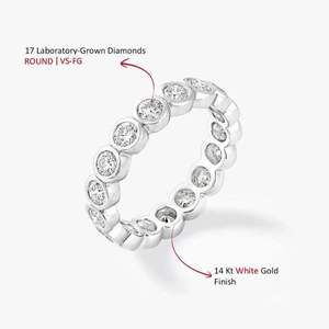 แหวนเพชร CVD เพาะเลี้ยงในห้องปฏิบัติการ 1.7 กะรัต ทองคำขาว 14K ได้รับการรับรองจาก IGI ระดับ VS1 สี FG สำหรับผู้หญิง เครื่องประดับหรูหราสำหรับงานหมั้นและงานแต่งงาน รับผลิตแบบ OEM ODM - Product Image 4