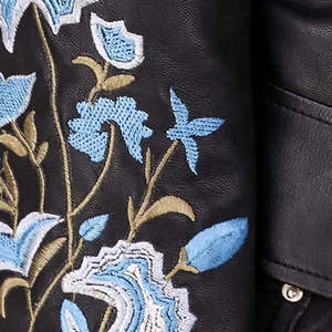 Chaquetas de Mujer de Manga Larga con Cierre, Diseño Personalizado, Bordado de Alta Calidad, Cuero Genuino, con Logotipo Personalizado y Servicio OEM - Product Image 5