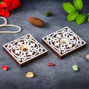 Support de bougie en bois fait main, centre de table décoratif, accent rustique pour la maison, activités religieuses, Noël, cadeau de mariage, présentoir - Product Image 6