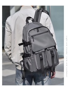 Tactical <b>Backpack</b> <b>Nylon</b> Waterproof Multi-Functional Unisex Softback 36-56L Gray Blue Shoulder Strap Webbing Zipper Closure - Product Image 5