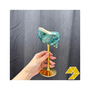 Verre à vin unique en forme de coquillage pour une mise en scène tropicale, accessoires de maison côtière, décoration de mariage sur la plage, boutiques de cadeaux et marchés de détail - Product Image 4