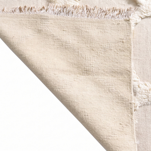 พรมปูพื้น DECORDEC รุ่น Custom Ivory Wool High Low Textured Trellis ลายเพชรนูน  พร้อมพู่กันกันลื่นและเป็นมิตรกับสิ่งแวดล้อม - Product Image 5