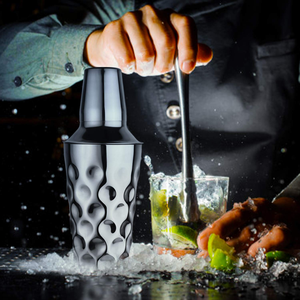 Apex World Exports Premium Modern Hammered Stainless Steel Set Cocktail Shaker Set with Strainer & Jigger for Bar Uses 500ml - Product Image 6
