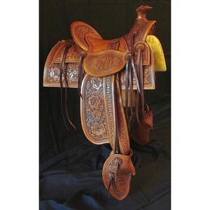 Silla de montar para caballo hecha a mano de cuero de búfalo auténtico, estilo de lujo, artículos de equipamiento ecuestre europeo, sillas de montar inglesas de cuero para regalo. - Product Image 4