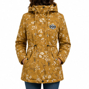 Parka Larga Elegante con Capucha para Mujer, con Interior de Felpa Suave, Exterior Impermeable y Diseño Moderno - Product Image 1