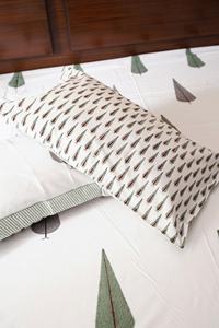 Queen Size Pure Cotton Bedsheet Boho <b>Quilt</b> Floral Hand Block Motif Print Soft Bed <b>Cover</b>-Bedding Set Three (King <b>Double</b> Twin) - Product Image 2