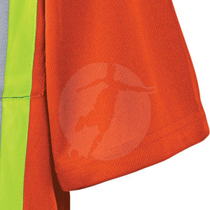 T-shirt utilitaire léger avec bandes réfléchissantes, coupe confortable, personnalisation de marque, en polyester, haute visibilité, prix usine en gros - Product Image 3