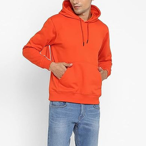 Sudadera con Capucha Unisex Naranja, Material Spandex/Algodón, Talla Adulto, Bolsillo Frontal, Capucha con Cordón, Impermeable, Ecológica, para Invierno - Product Image 5