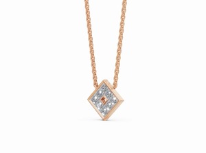 Pendentif en diamant de laboratoire Eleonore Prism 0,402 carat, collier géométrique 10 pièces, or jaune, rose, blanc 9K 14K 18K, bijou cadeau - Product Image 5