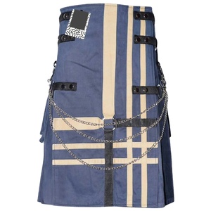 High Quality Soft Cotton <b>Men's</b> Modern Utility Kilt Scottish Style Custom Logo Color Durable Lightweight Custom Size ODM OEM - Product Image 1