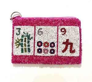 Latest design hand pouch beaded cactus embroidery seed beads handmade coin <b>purse</b> with customized color for women and <b>girls</b> - Product Image 5