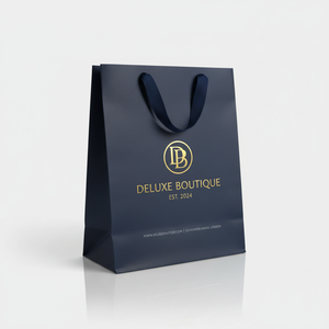 Bolsas de Papel Laminado Brillante Hechas a Mano, Reciclables, Ecológicas y de Lujo Personalizadas con Asas para Empaquetado de Moda y Promoción Minorista - Product Image 3