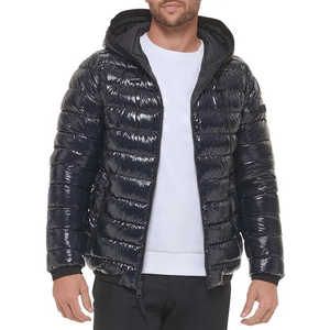 Premium Insulated Men's Puffer Jackets for Cold Weather Stylish Solid-Color Outerwear for Outdoor <b>Winter</b> Activities - Product Image 1