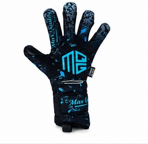 Gants de gardien de but en cuir MAX QUALITY GEAR, pour le football en extérieur, à doigts entiers, respirants, séchage rapide, fermeture auto-agrippante - Product Image 4