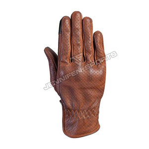 Guantes de Motocicleta Suaves con Protección Completa para los Dedos, Transpirables, Ligeros, de Cuero Perforado, para Hombre - Product Image 1
