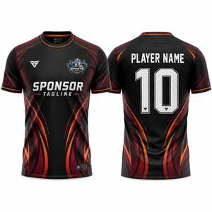 เสื้อฟุตบอลทีมแบบขายส่ง ราคาถูก ทันสมัย ผ้าตาข่ายระบายอากาศ พิมพ์ลายแบบซับลิเมชั่น ซับเหงื่อ - Product Image 1