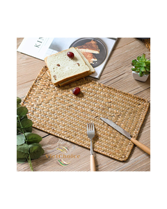 Manteles Individuales Rectangulares de Bambú Tejido Estilo Granja, Ecológicos, Reversibles, de 3mm, Rústicos, Lavables, para Mesa - Product Image 1