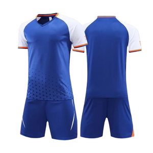 Maillot de football pour homme, ensemble col en V, manches courtes, anti-humidité, 100 % polyester, imprimé par transfert thermique – Vente chaude - Product Image 6