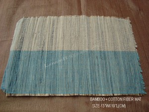 Bamboo Rectangle Retro Printed Ethnic <b>Table</b> <b>Mat</b> with Golden Temple-Inspired Design Reusable cotton fiber Dining Placemats - Product Image 2