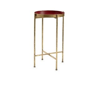 Table d'appoint industrielle en métal la plus vendue avec structure thermolaquée pour zone de réception de bureau et style professionnel élégant - Product Image 1