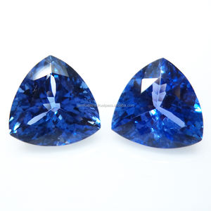 Piedra preciosa de tanzanita azul 6x6mm corte facetado FORMA DE trillón piedras preciosas semipreciosas sueltas piedra azul oscuro Natural tanzanita a granel - Product Image 6