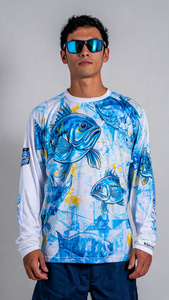 Vêtements de pêche personnalisés imprimés par sublimation, t-shirt de pêche à manches courtes pour homme, séchage rapide, entièrement personnalisé par sublimation - Product Image 3