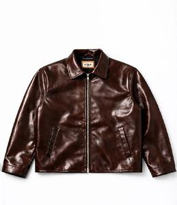 Chaqueta Bomber de Cuero Genuino Ecológica, Resistente al Viento y con Calefacción para Hombre, Invierno, Personalización OEM Disponible, Logotipo Frontal - Product Image 2