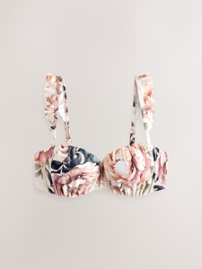 Conjunto de bikini de cintura alta para mujer, traje de baño de dos piezas con relleno y tirantes ajustables para vacaciones en la piscina y la playa - Product Image 6