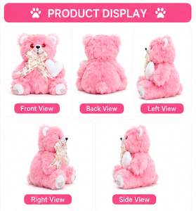 Oso de Peluche Rosa, Juguete de Peluche Suave de Velboa, Animal de Peluche Adorable, Cojín para Abrazar, Regalo Personalizado, OEM, Venta al Por Mayor - Product Image 2