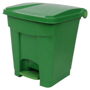Black Rectangular Plastic Bio-Hazard Waste <b>Bin</b> with Foot Pedal for Medical Hospital Use - Product Image 4
