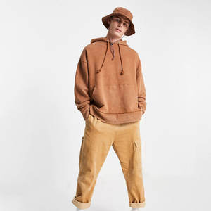 Sweat à capuche personnalisé en molleton de coton, imprimé, uni, vierge, épais, coupe oversize, pour hommes et femmes, hiver - Product Image 2