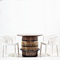 Table de restaurant rustique traditionnelle en bois massif SUREN SPACE SS4099