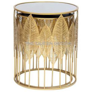 Mesa Auxiliar de Diseño Moderno, de Aluminio y Latón, Estilo Antiguo, para Sala de Estar - Product Image 4