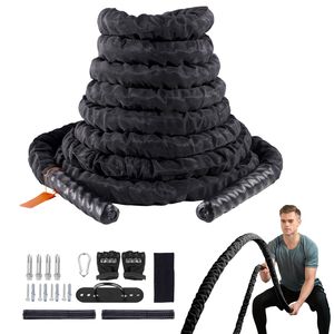 Corda per Esercizi da 1,5 Pollici di Diametro e 30 Piedi di Lunghezza con Guaina in Nylon e Ancoraggio per Allenamento Intenso - Product Image 1