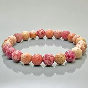 Natural Llanite 8mm Smooth Round AA Grade Gemstone Beads <b>Stretch</b> <b>Bracelet</b> Healing Jewelry Wholesale - Product Image 5